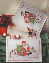 Stickset Anchor Kreuzstich Läufer Santa Claus